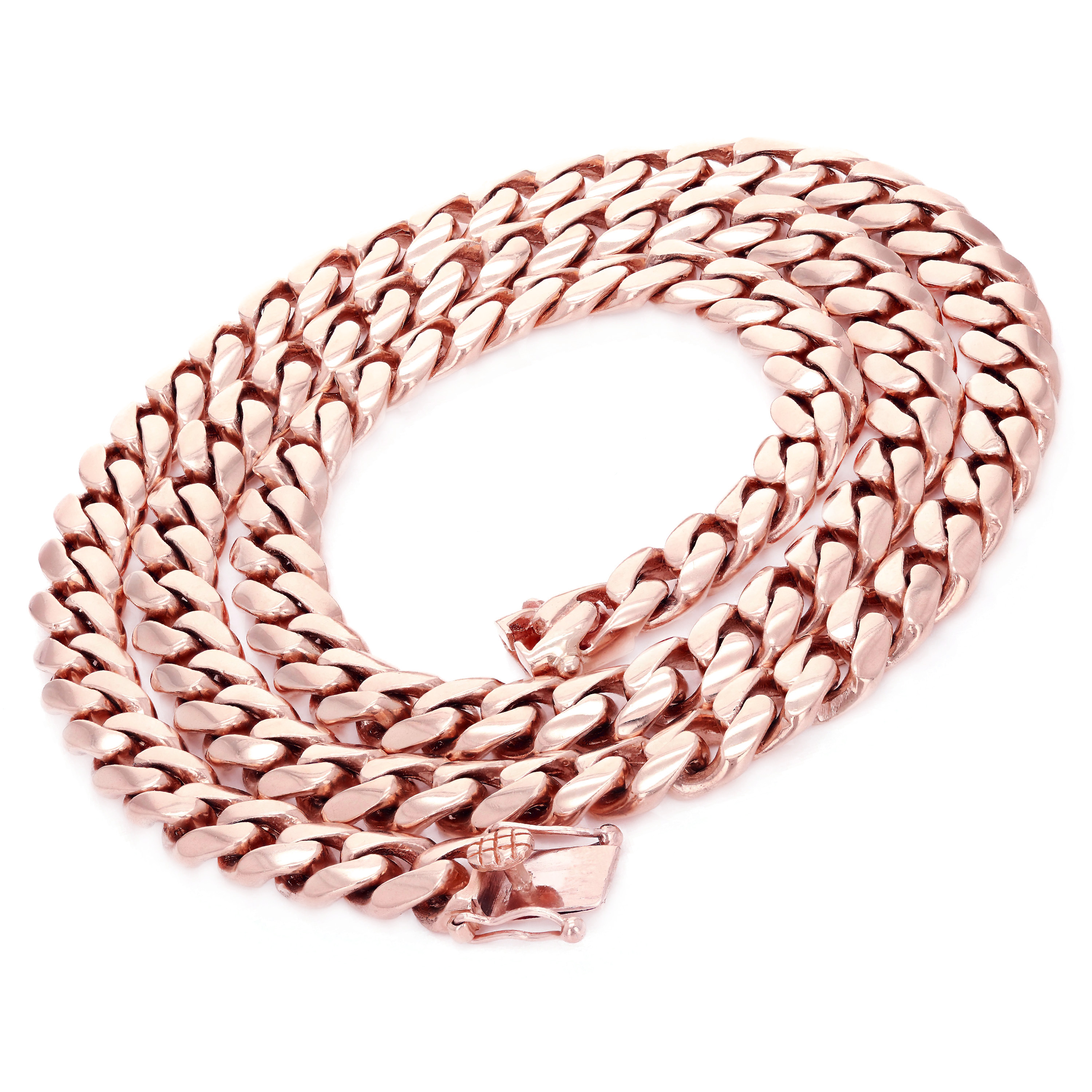 14k Rose Gold Solid Heavy Miami Cuban Chain Necklace 22 10mm 1463